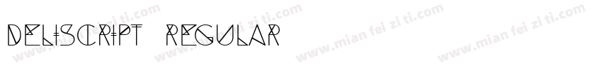 Deliscript Regular字体转换